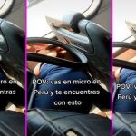 Mujer es captada limándose los callos en bus de transporte público