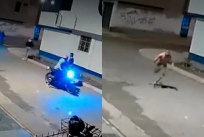 SMP hombre logra huir de sicarios que lo perseguían en moto
