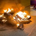 Chancay: Pobladores golpean a presunto ladrón y queman su motocicleta.