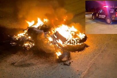 Chancay: Pobladores golpean a presunto ladrón y queman su motocicleta.