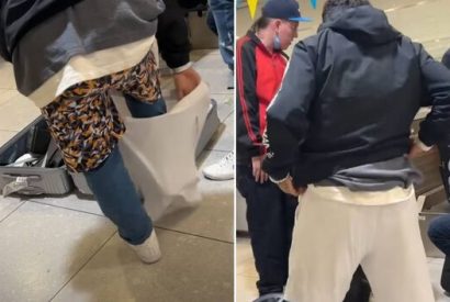 Pasajero de avión no quiere pagar equipaje extra y se pone toda la ropa que puede encima