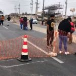 Pobladores de «Los Álamos» bloquearon la vía Panamericana Norte en protesta de Cosco Shipping.