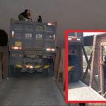 Aucallama: Volquete quedó atascado en medio de puente y no han podido retirarlo.