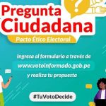 JNE invita a ciudadanos a proponer compromisos del pacto ético electoral 2022
