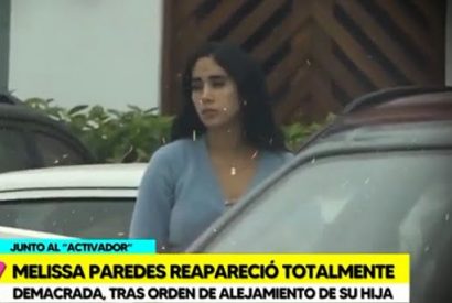 Melissa Paredes reaparece demacrada tras ser prohibida de acercarse a su hija
