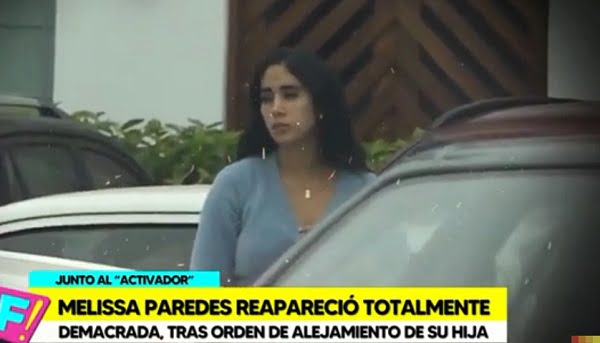 Melissa Paredes reaparece demacrada tras ser prohibida de acercarse a su hija