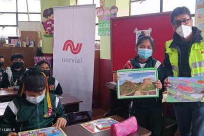 Norvial Escolares recibieron charla en educación vial y cuidado del medio ambiente.
