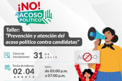 Participa del taller virtual “Prevención y Atención del acoso político contra candidatas”