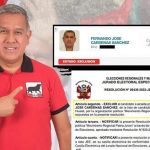 JEE de Huaral excluye a Fernando Cárdenas como candidato provincial por Patria Joven.