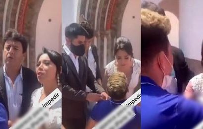 Joven se opone a la boda y novia se va con él.