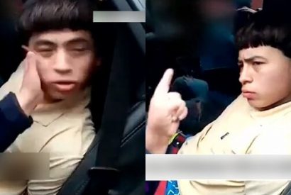 Madre abofetea a su hijo luego de ser detenido por la Policía