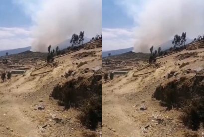 Comuneros piden avionetas a SERFOR para poder apagar incendio forestal en Sumbilca.