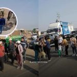 Pobladores de Jesús del Valle protestan tras terrible accidente que dejó un muerto y heridos.