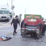 Falleció mototaxista  tras impactar su vehículo  contra couster en Huaral