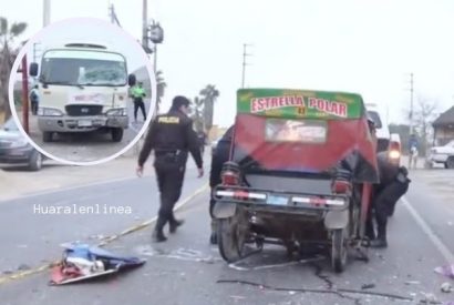 Falleció mototaxista  tras impactar su vehículo  contra couster en Huaral
