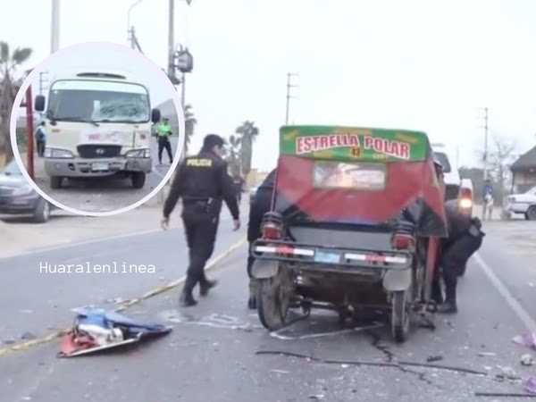 Falleció mototaxista  tras impactar su vehículo  contra couster en Huaral