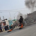 Paro Nacional Transportistas de Chancay bloquean Panamericana Norte ante el alza de combustible.